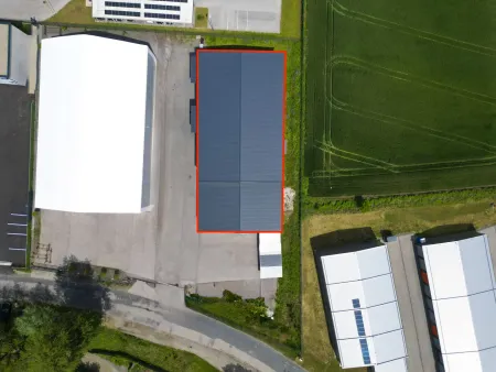 Luftbild Vogelperspektive mit eingezeichnetem Objekt