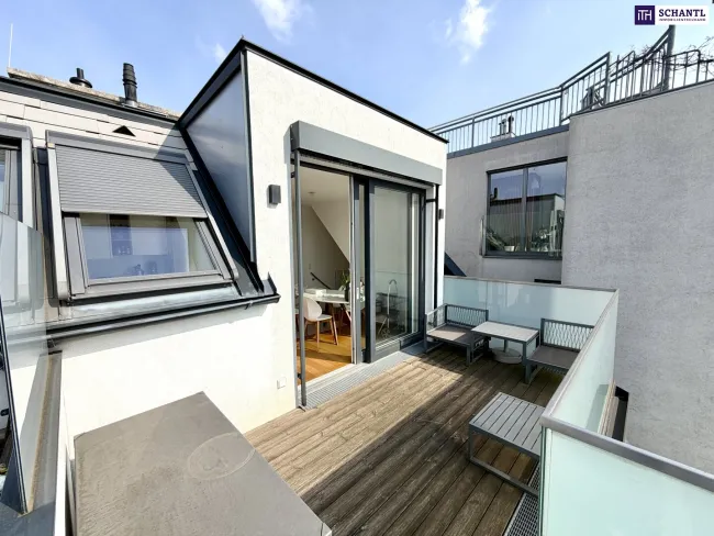 NEUER PREIS! Sonne, Stille und Weitblick – außergewöhnliche Dachgeschosswohnung in Margareten. - Titelbild