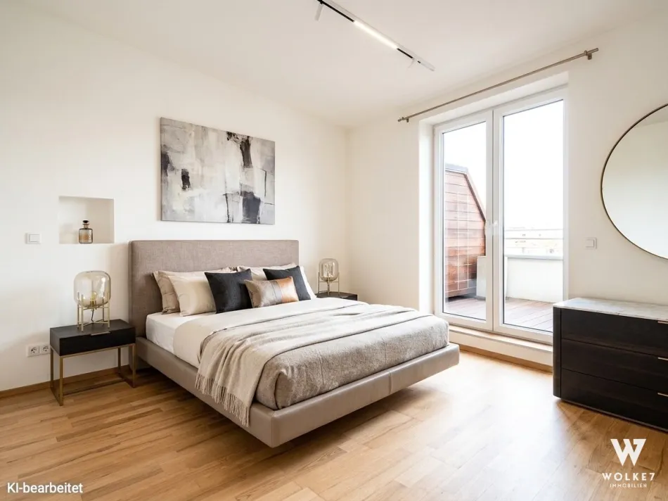 Hochwertige Dachgeschoß-Maisonette mit Terrasse in Top-Lage von 1150 Wien: Fantastischer Fernblick | Klimaanlage | Lichtdurchflutet | 1A-Zustand - Bild