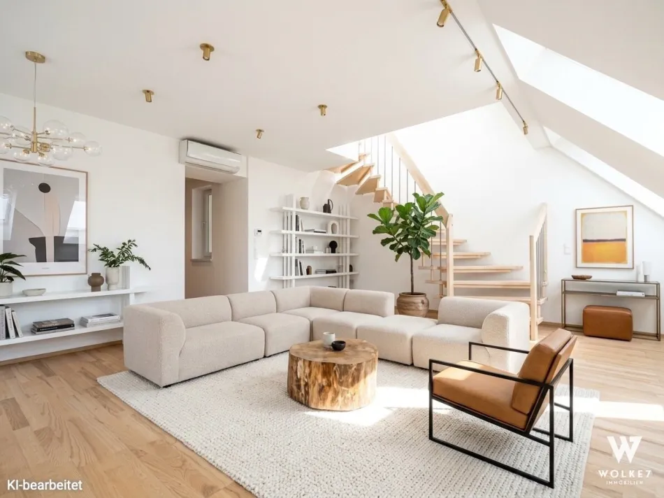 Hochwertige Dachgeschoß-Maisonette mit Terrasse in Top-Lage von 1150 Wien: Fantastischer Fernblick | Klimaanlage | Lichtdurchflutet | 1A-Zustand - Titelbild