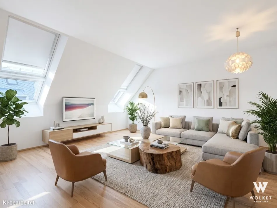Hochwertige Dachgeschoß-Maisonette mit Terrasse in Top-Lage von 1150 Wien: Fantastischer Fernblick | Klimaanlage | Lichtdurchflutet | 1A-Zustand - Bild