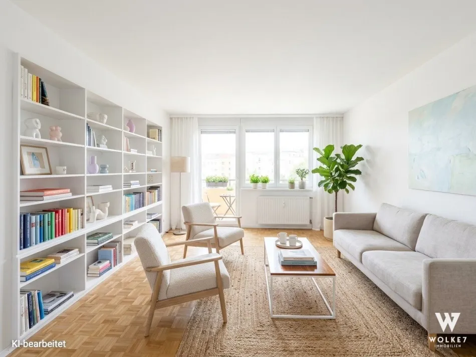 Sonnige 3-Zimmer-Wohnung mit Loggia und Parkblick inkl. Lift und Kellerabteil - Titelbild