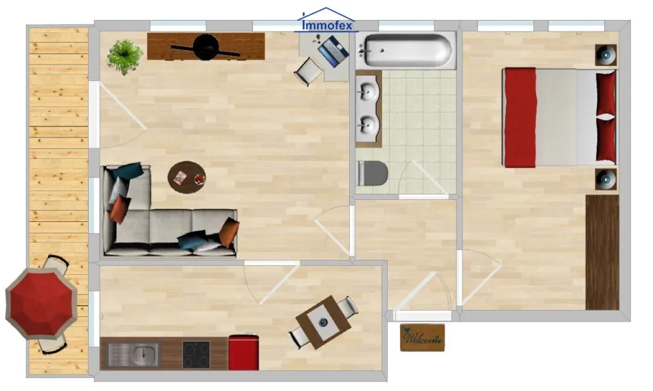 Gemütliche 2 Zimmer Wohnung in zentraler Lage - Titelbild