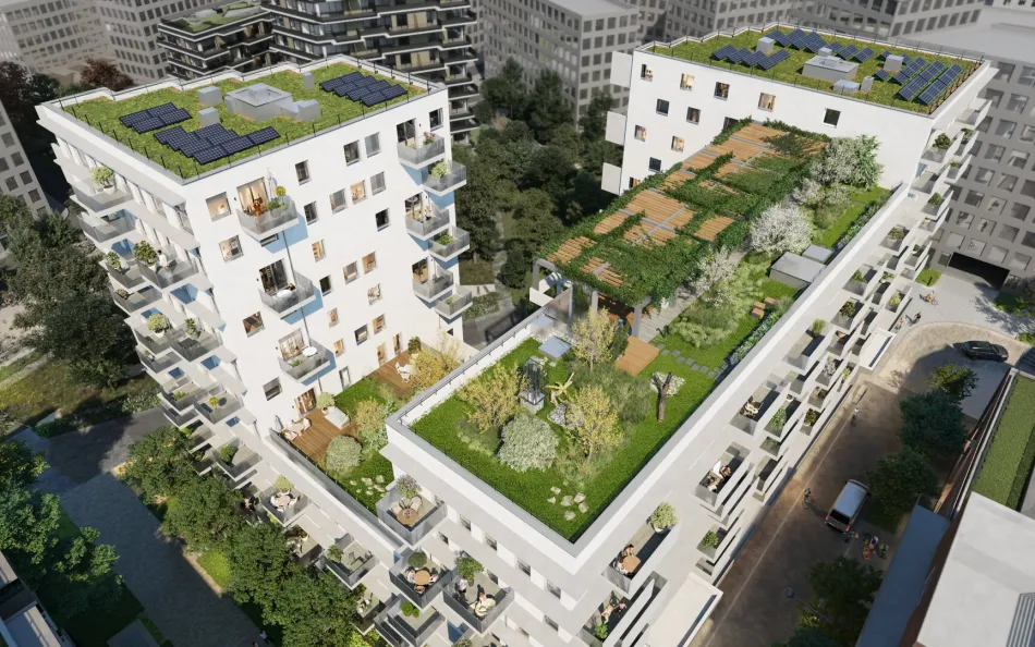 PARK FLATS – Nachhaltiges Wohnen mit Parkblick im VILLAGE IM DRITTEN - Bild