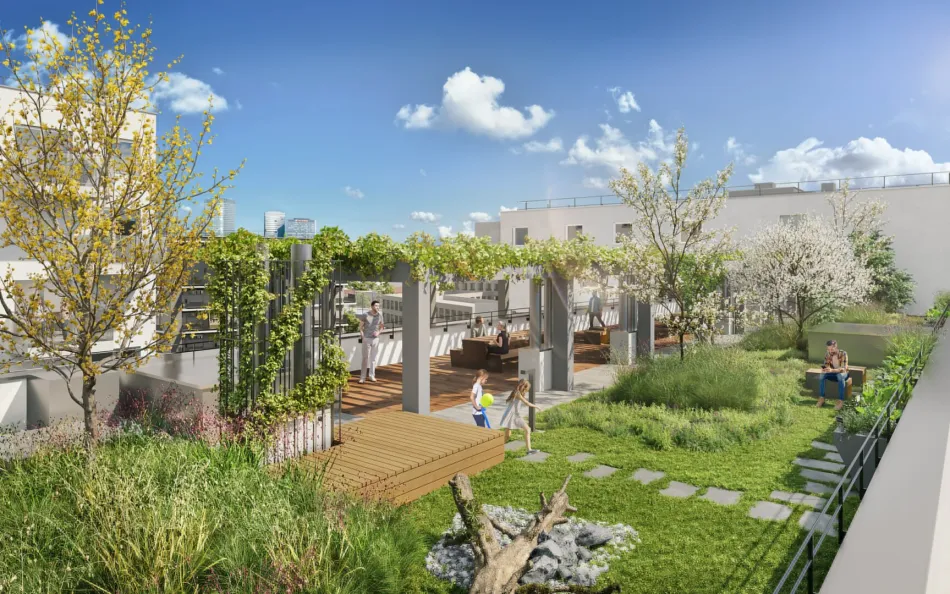PARK FLATS – Nachhaltiges Wohnen mit Parkblick im VILLAGE IM DRITTEN - Bild