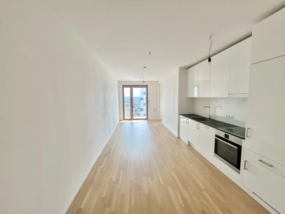 moderne 2-Zimmer Wohnung im 18.OG nächst Hauptbahnhof (Dachterrasse, Co-Working Bereich & Gym inklusive) - Titelbild