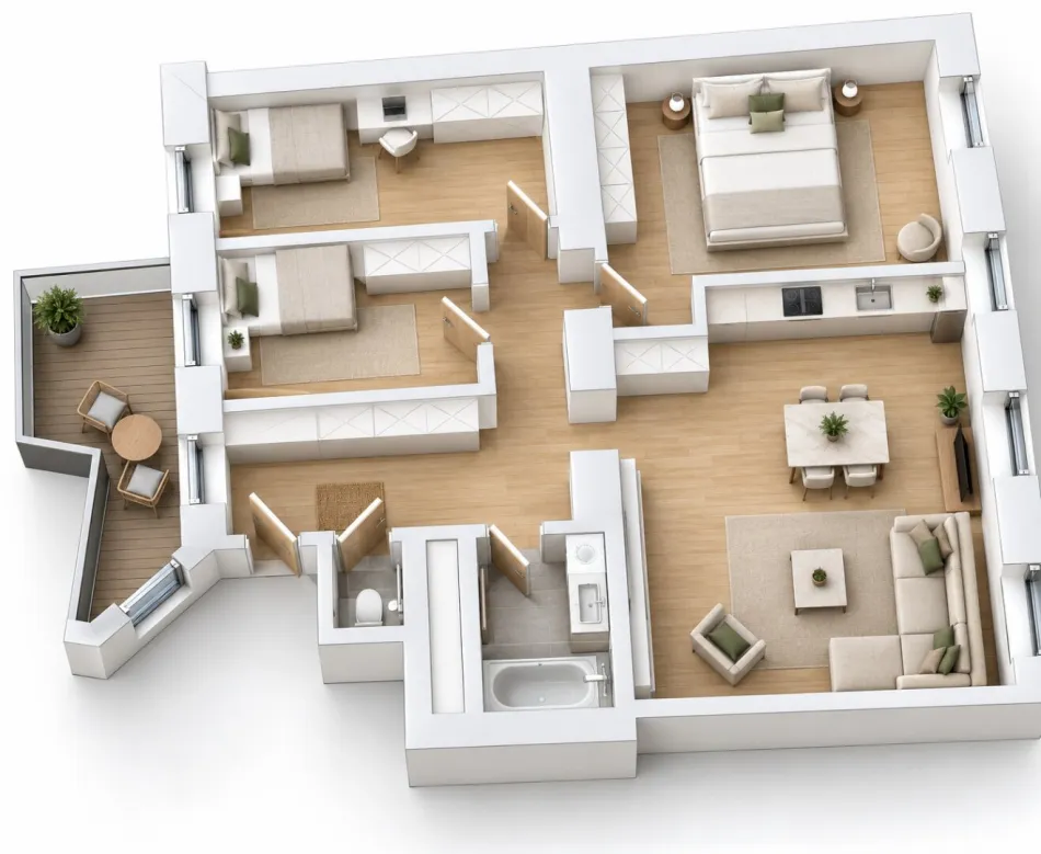 TOPLAGE/Erstbezug/Baubeginn - Schöne 4 Zimmer Altbauwohnung (Top 16) + 9,00 m² Balkon - Bild