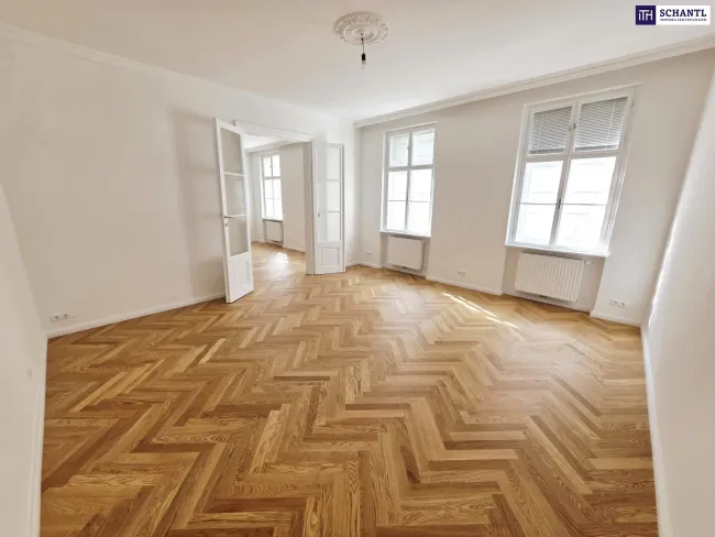 Altbau zum Verlieben - Flügeltüren, Ruhelage und Josefstadt-Flair! Sanierte 2-Zimmer Wohnung mit Seltenheitswert im Lieblingsbezirk! - Bild
