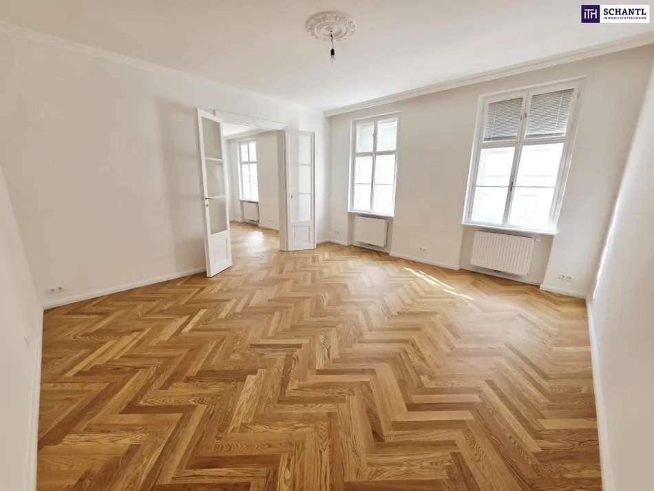 Altbau zum Verlieben - Flügeltüren, Ruhelage und Josefstadt-Flair! Sanierte 2-Zimmer Wohnung mit Seltenheitswert im Lieblingsbezirk! - Bild
