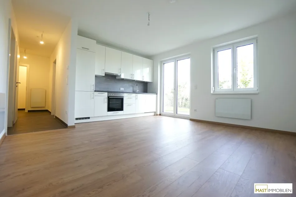PROVISIONSFREI --- Beeindruckend aufgeteilte 2 Zimmer Garten Wohnung inkl. EWE Einbauküche in Pixendorf - Bild