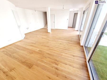 Fire Sale! Einfach genial! Cooles Townhouse mit Garten! 3 Zimmer + Ideale Raumaufteilung + Erdwärme + Absolute Ruhelage + Tiefgarage! Nachhaltig und zukunftssicher investiert!
