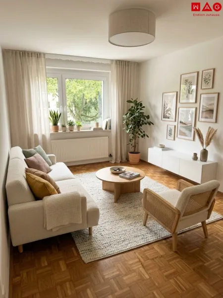 Wohnzimmer KI generiert