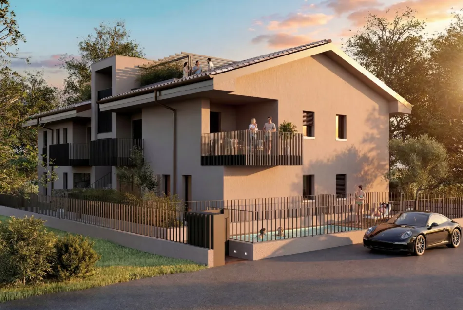 Wohnung im Bau MIT GARTEN UND POOL UND GARAGE , nur wenige Schritte vom Zentrum von Lazise entfernt - Titelbild