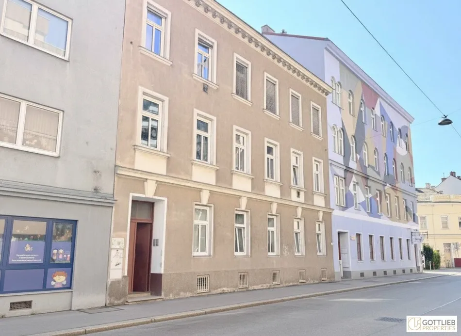 Bis Ende 2026 befristet vermietetes Gründerzeit-Zinshaus mit baubewilligtem zweigeschossigen Dachgeschoss-Ausbau - Bild