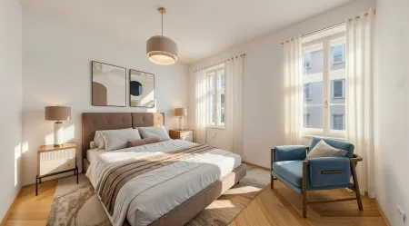 Schlafzimmer - virtuelles staging