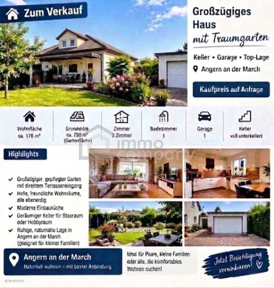 Wohnen im Grünen: Attraktives Einfamilienhaus mit Garten, Keller & Garage - Titelbild