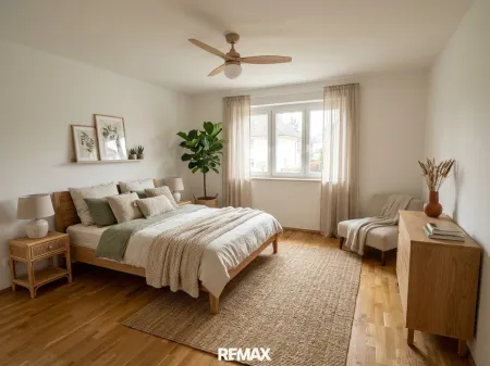 Schlafzimmer virtuell KI gestaged