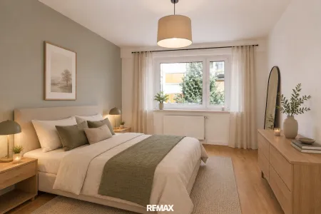 Schlafzimmer virtuell eingerichtet