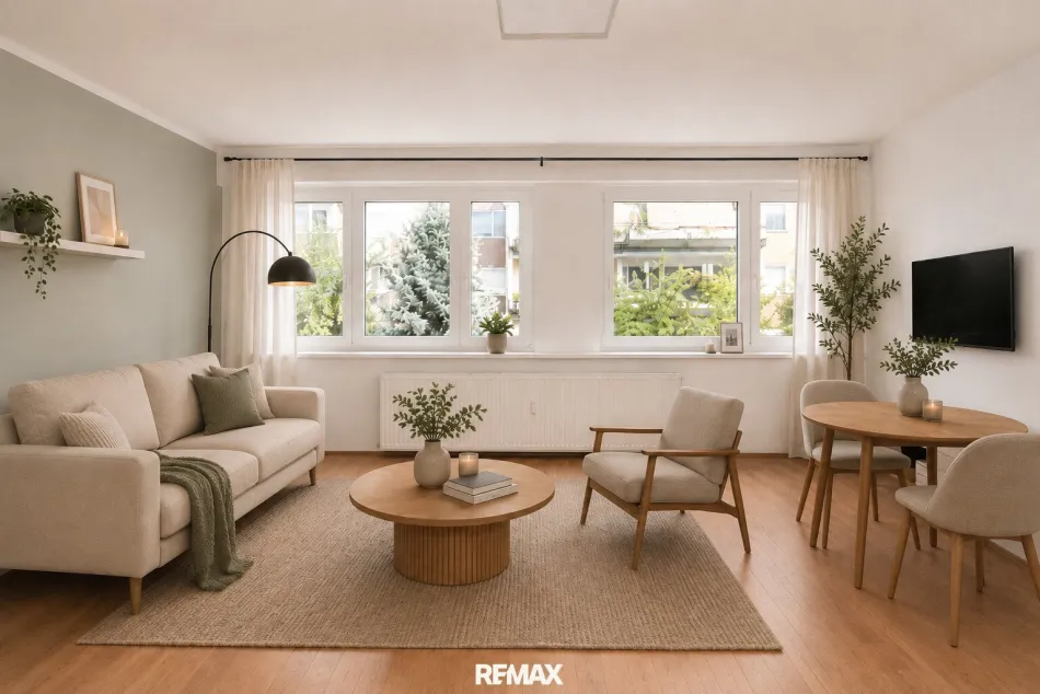 Wohnzimmer virtuell eingerichtet