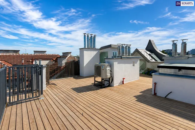 Sonnige Dachterrasse
