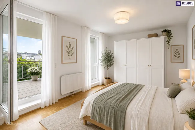 Schlafzimmer, KI Staging