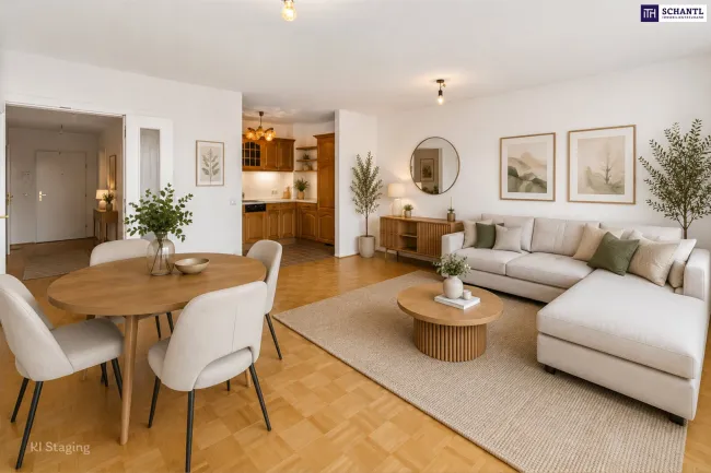 Wohnzimmer, KI Staging