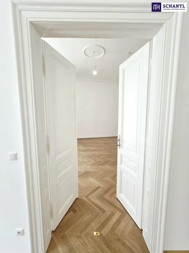 Altbauflair in 1090 Wien mit viel Platz! 5 Zimmer + Stuck + Flügeltüren + Traumhaftes Altbauhaus + Hohe Räume + Tolle Lage beim Liechtensteinpark + Beste Infrastruktur! - Bild