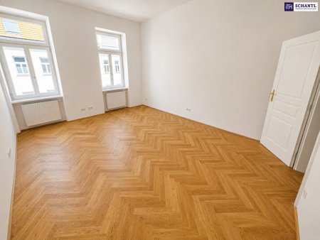 Letzte Etage - Erste Wahl! Erstbezug nach Sanierung! Perfekt aufgeteilte 2-Zimmer + Grüner Innenhof + Ruhelage + Schönes Altbauhaus + TOP Infrastruktur und Anbindung! U-Bahn um´s Eck!