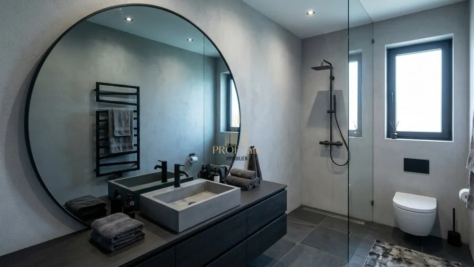 Moderne, effiziente Gartenwohnung in absoluter Ruhelage mit Weitsicht 91m², 4-Zi, Terrasse, Garage! Erstbezug in Buchkirchen! - Bild