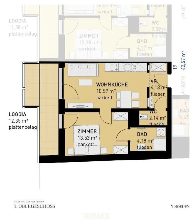 Wohnzimmer KI-generiert