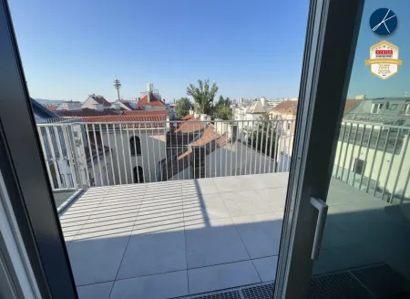 der Ausblick vom Balkon