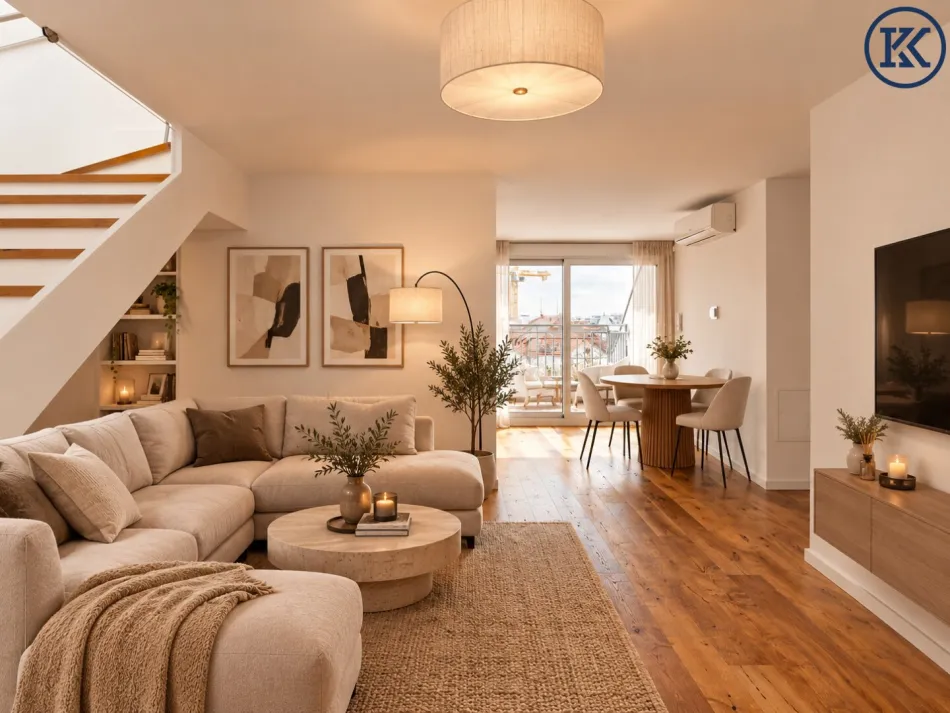 Luxus-Dachgeschosswohnung mit Galerie und zwei Terrassen in bester Lage des 9. Bezirks - Titelbild