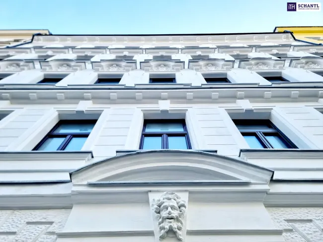 Altbauflair trifft Wohnkomfort - einziehen und verlieben! Kuschelige Kleinwohnung mit riesiger Loggia! Traumhaft sanierter Altbau + Perfekte Raumaufteilung + Hochwertige Ausstattung + Rundum saniertes Haus! - Bild