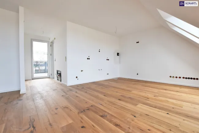 Neuer Preis! Ein Traum im Dach! Luftwärmepumpe + Blick über Wien + Riesenterrasse + High Quality + Rundum saniertes Altbauhaus! Ab ins stylische Dachgeschoss mit WOW-Effekt! - Titelbild