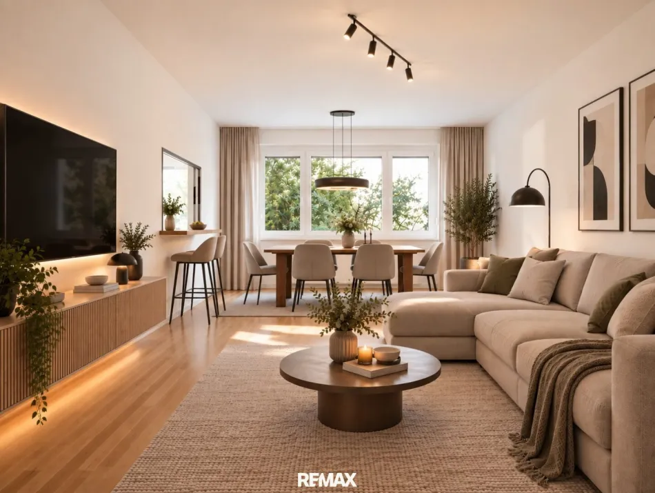 KI Visualisierung Wohn- Esszimmer