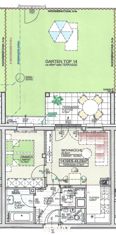 Neuwertige 2-Zimmer Gartenwohnung im Seepark Vösendorf, bezugsfertig, 295.000 €