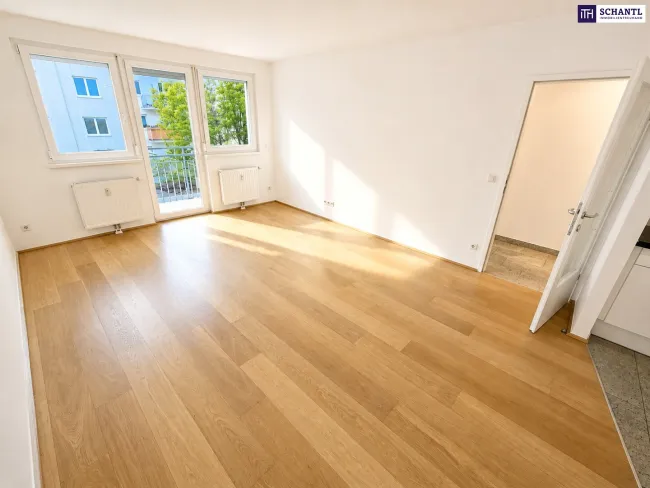 NEU! Ruhige Neubauwohnung mit Balkon! Südwest-Ausrichtung mit viel Grün! Garagenplatz optional + Perfekte Aufteilung + Beste Vermietbarkeit + Tolle Infrastruktur! Nicht zögern! - Bild
