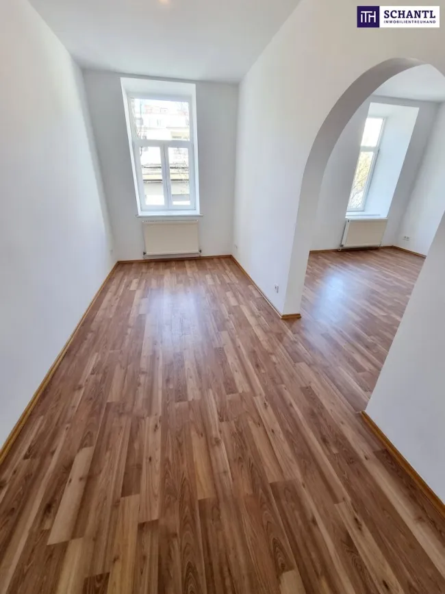 SOMMER Aktion: Nur 50% Provision! Kompakt, Charmant, Citynah, Grünblick, U-Bahn ums Eck! Gemütliche Kleinwohnung im ruhigen Hoftrakt mit Grünblick! 2 toll aufgeteilte Zimmer + Angenehme Ruhelage in 1030 Wien + Schönes Altbauhaus! - Bild