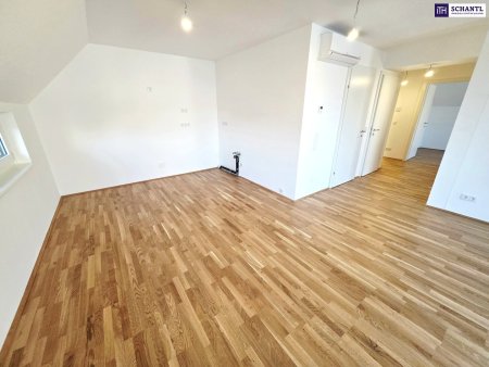 Klimaaktiv Bronze zertifiziert! GOLD für´s Wohnen! Ab ins Dachgeschoss / 3 Zimmer / 3 Terrassen / Viel Lebensqualität! Wärmepumpe und Solaranlage + Naturnahe Gewässer ums Eck!