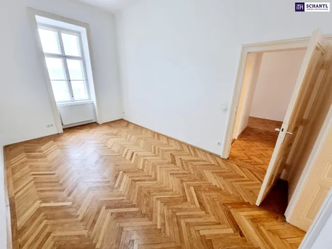SOMMER Aktion: Nur 50% Provision! Stark Preisgesenkt - Frisch saniert! Ein MUST HAVE! Absolute Hof-Ruhelage mit Blick ins Grüne! Traumaft schönes Altbauhaus + Bestlage in 1030 Wien! Klassische Altbauwohnung! - Bild