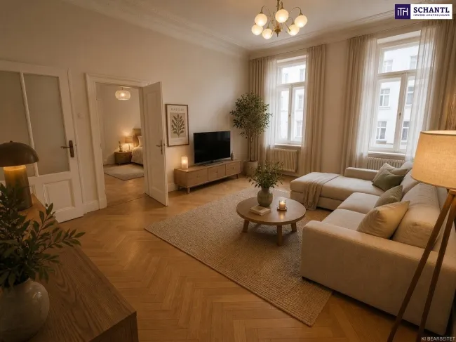Noch keine Schönheit – aber viel Potenzial! Raumwunder - Selbst Gestalten! Sanierungsbedürftige Altbauwohnung! U-Bahn ums Eck + Traumhaft renoviertes Altbauhaus + Optimalste Infrastruktur und Anbindung! - Titelbild