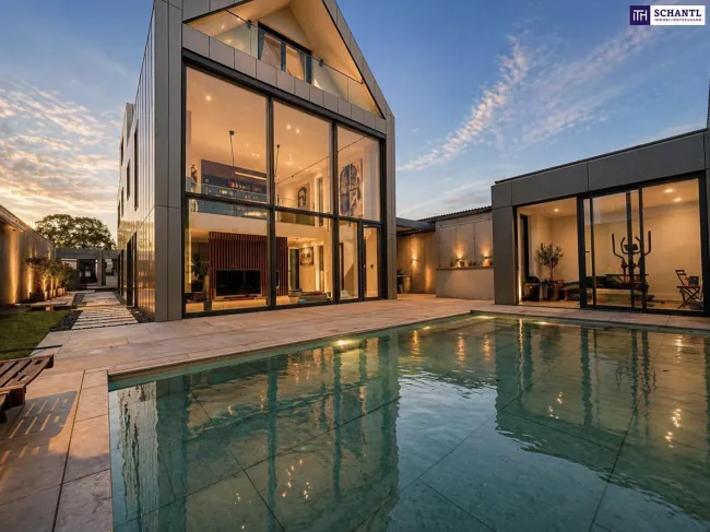 Architektur. Privatsphäre. Perfektion. Luxuriöse Architekten-Villa mit einzigartigem Magic Pool und Premium-Ausstattung! - Titelbild