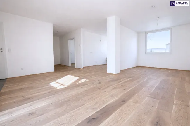 *Frühjahrs-Aktion* Urbaner Wohnkomfort im Erstbezug: Attraktive 2-Zimmer-Wohnung mit Dachterrasse und lichtdurchflutetem Wohnbereich! - Bild