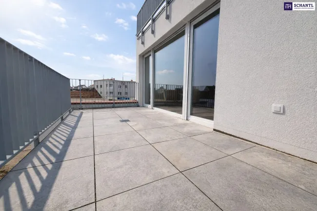 *Frühjahrsaktion* Penthouse-Feeling pur: Moderne Neubauwohnung mit großzügiger Wohnfläche, Balkon und beeindruckender Dachterrasse! - Bild