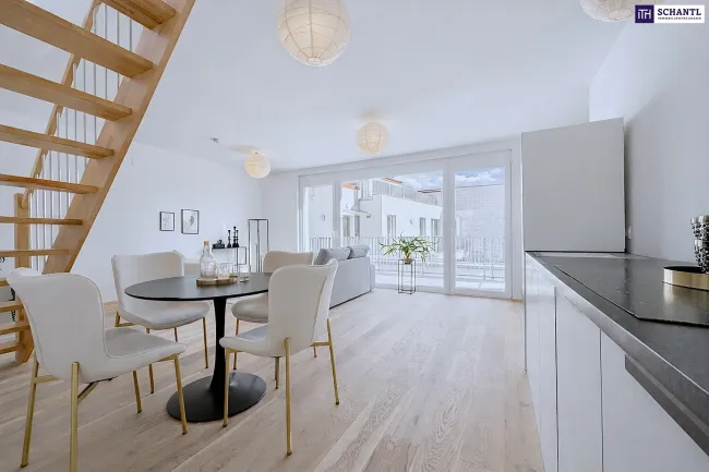 *Frühjahrsaktion* Exklusives Dachgeschosswohnen: Helle 4-Zimmer-Maisonette mit Balkon, Dachterrasse und hochwertiger Ausstattung! - Bild