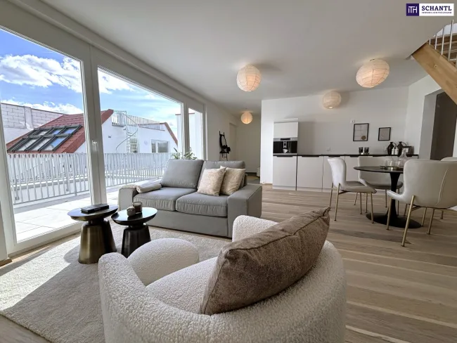 *Frühjahrsaktion* Exklusives Dachgeschosswohnen: Helle 4-Zimmer-Maisonette mit Balkon, Dachterrasse und hochwertiger Ausstattung! - Titelbild