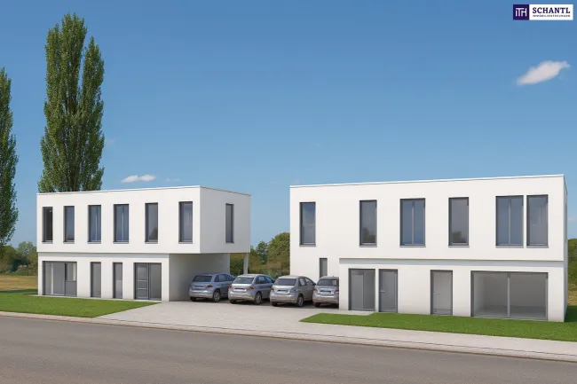 Modernes Wohnen in Massivbauweise – Einfamilienhäuser mit durchdachtem Raumkonzept in Wien-Nähe in Deutsch Wagram – freier Blick ins Grüne + unverbautes Gegenüber! - Bild