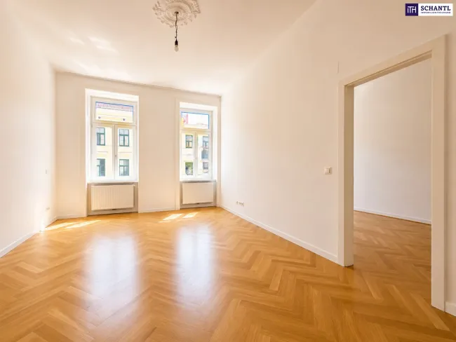 Altbau zum Verlieben – Fischgrätparkett, Stuck & Lift in wunderschönem Gründerzeithaus – Jetzt entdecken! - Bild