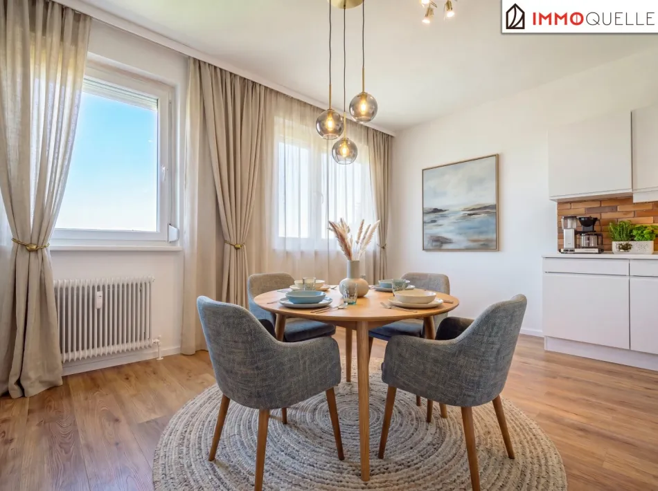 Ruhiges Wohnen mit Grünblick - Kompakte 2-Zimmer-Wohnung mit Morgensonne, Innenhofblick und Erstbezug nach Sanierung - Titelbild