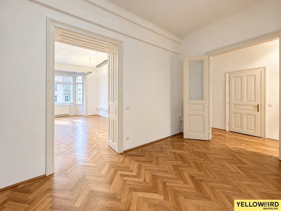 Helle 5-Zimmer-Altbauwohnung I Beeindruckende Raumhöhe I WG-geeignet I großzügigen Räume I Klimaanlage I Top-Standort am Naschmarkt - Titelbild